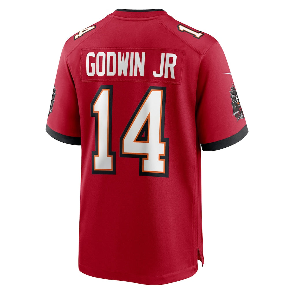 TB.Buccaneers #14 Chris Godwin Jr. Red 50th Season Team Game Jersey