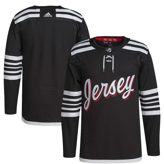 Custom New Jersey Devils   Men's 2021/22 Alternate Primegreen Jersey - Black
