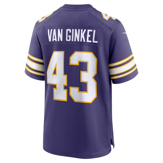 M.Vikings #43 Andrew Van Ginkel Purple Alternate Game Jersey
