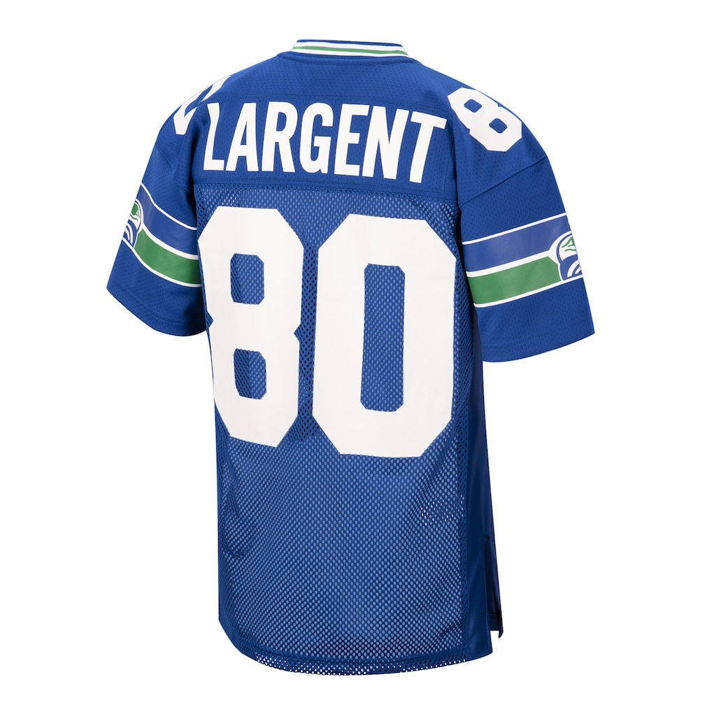 S.Seahawks #80 Steve Largent Mitchell & Ness Royal Authentic Throwback Retired Player Jersey
