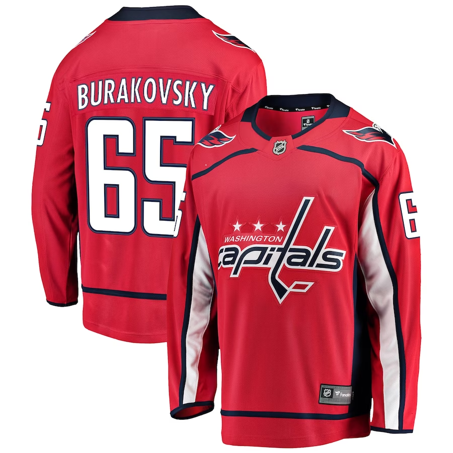 Men's Washington Capitals Andre Burakovsky #65 Red Breakaway Home Player Jersey1