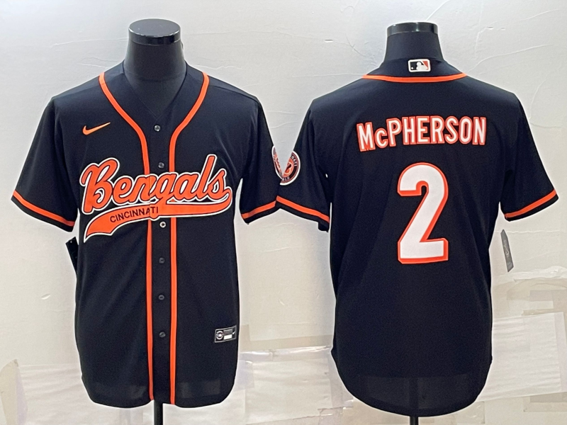 Men's Cincinnati Bengals Evan McPherson Black Fashion Game Jersey