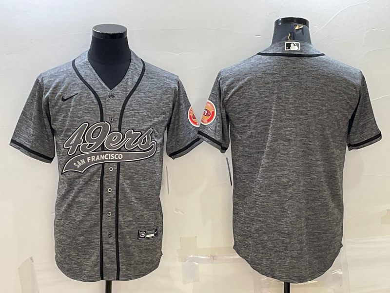 Men's San Francisco 49ers Gray Blank Jersey1