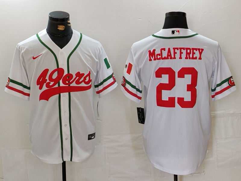 Men's San Francisco 49ers Christian McCaffrey White Replica Player Jersey