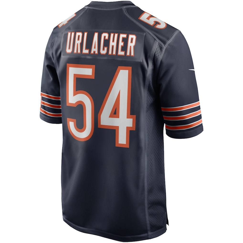 C.Bears #54 Brian Urlacher Navy Game Retired Player Jersey