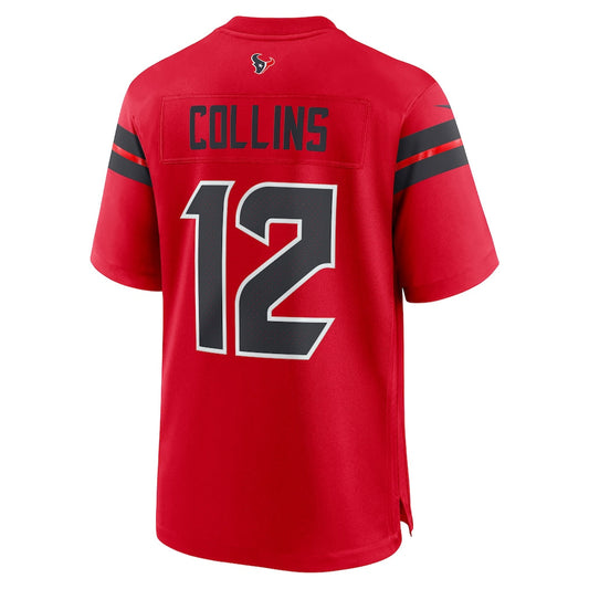 H.Texans #12 Nico Collins Red Alternate Game Jersey
