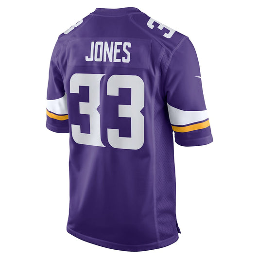 M.Vikings #33 Aaron Jones Purple Game Player Jersey