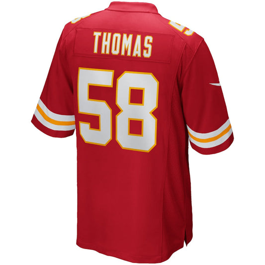 KC.Chiefs #58 Derrick Thomas Red Game Retired Player Jersey