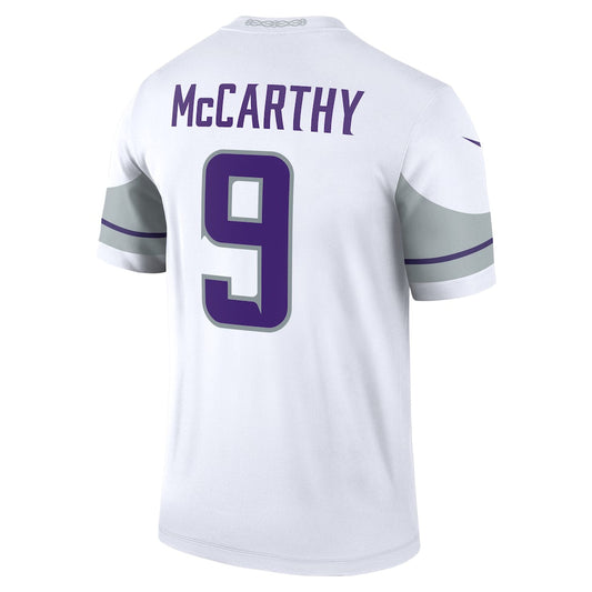 M.Vikings #9 J.J. McCarthy White Legend Player Performance Top Jersey