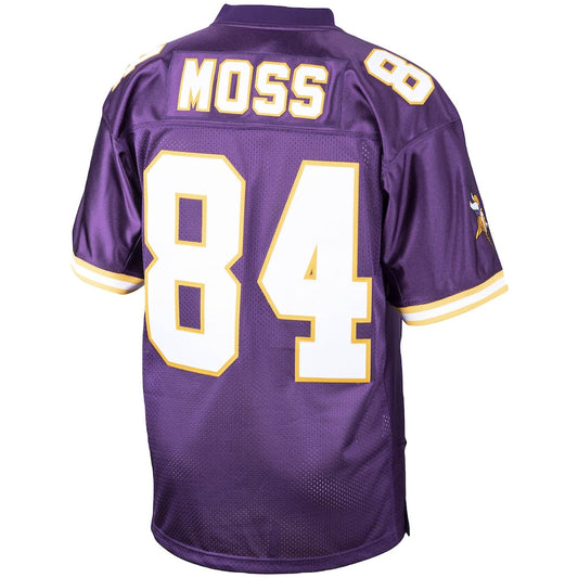 M.Vikings #84 Randy Moss 1998 Mitchell & Ness Purple Authentic Throwback Retired Player Jersey