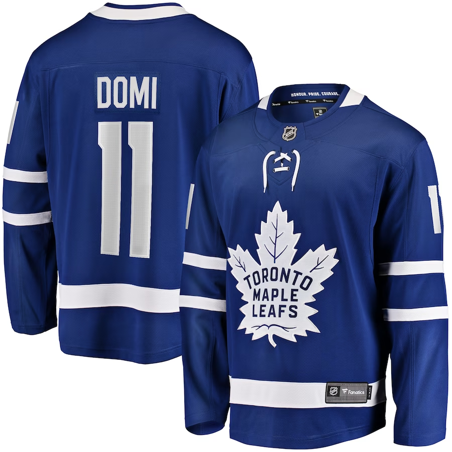 Men's Toronto Maple Leafs Max Domi Blue Player Game Jersey