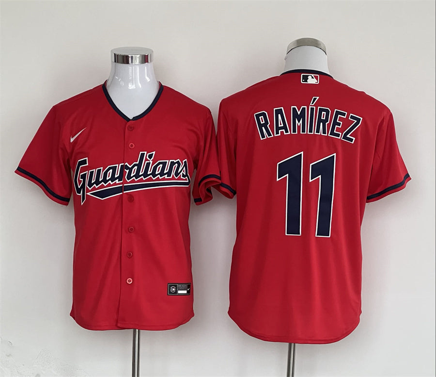 Men's Cleveland Guardians Jose Ramirez  Red Replica Player Jersey
