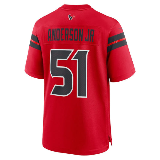 H.Texans #51 Will Anderson Jr. Red Alternate Game Jersey