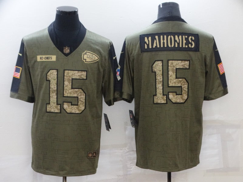 Men's Kansas City Chiefs Patrick Mahomes Brown Game Player Jersey