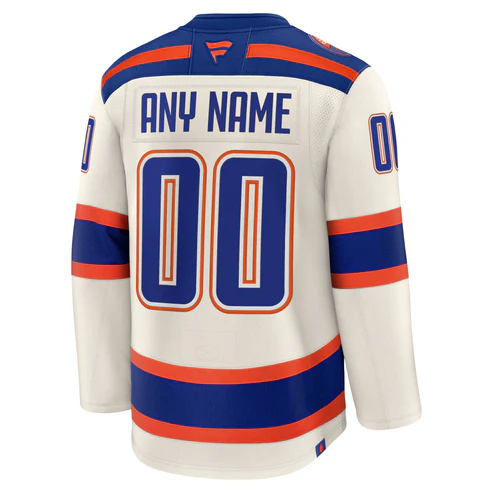 Custom Detroit Edmonton Oilers Centennial Fanatics 100th Anniversary Jersey