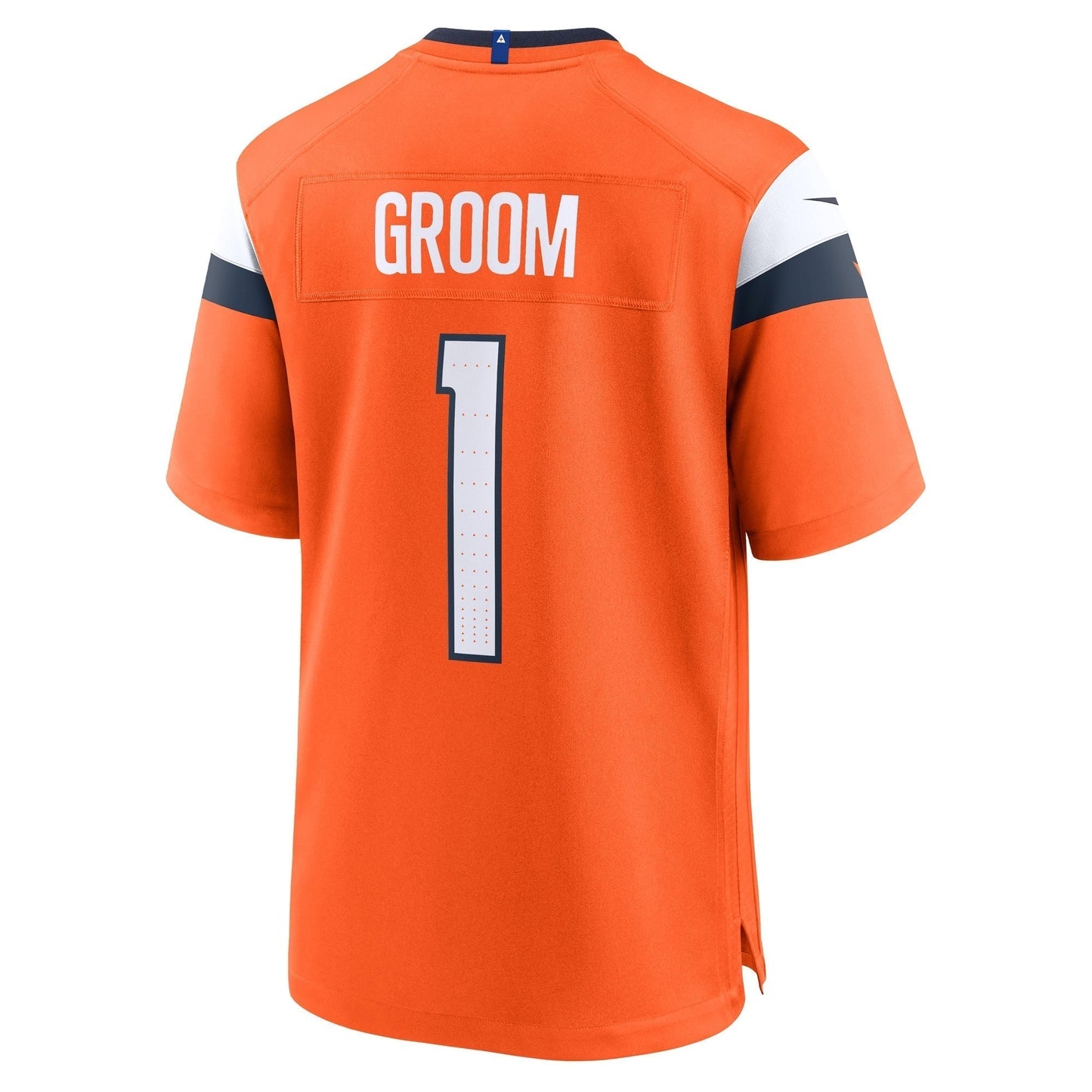 Number 1 Groom Denver Broncos  Game Jersey - Orange