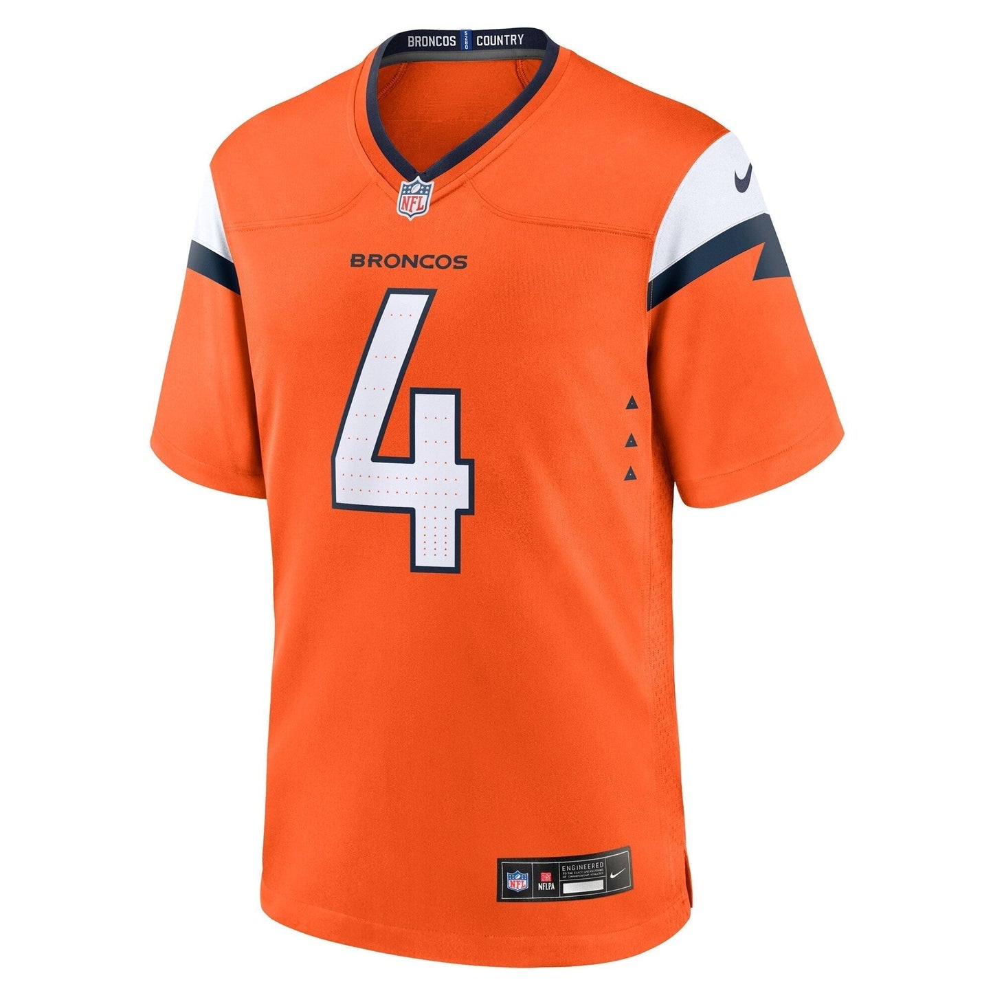 Zach Wilson Denver Broncos  Team Game Jersey -  Orange