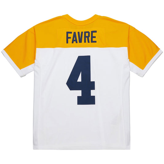 GB. Packers #4 Brett Favre Mitchell & Ness White 1994 Legacy Replica Jersey