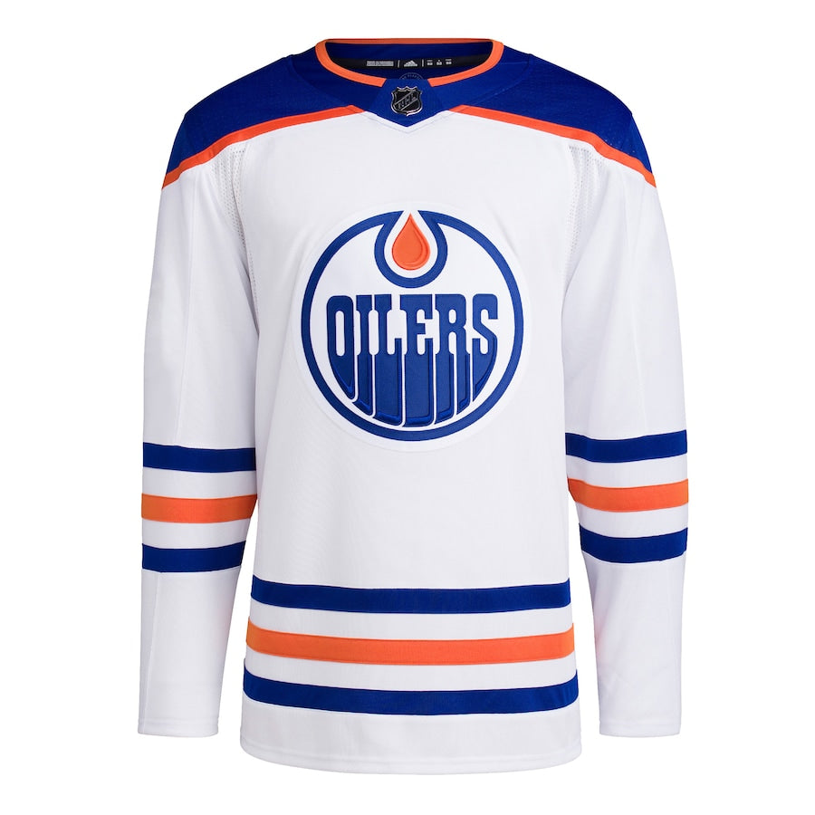 Custom Edmonton Oilers Men's Away Primegreen Blank Jersey - White