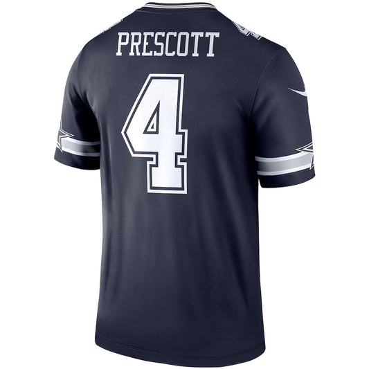 D.Cowboys #4 Dak Prescott Navy Legend Player Performance Top Jersey