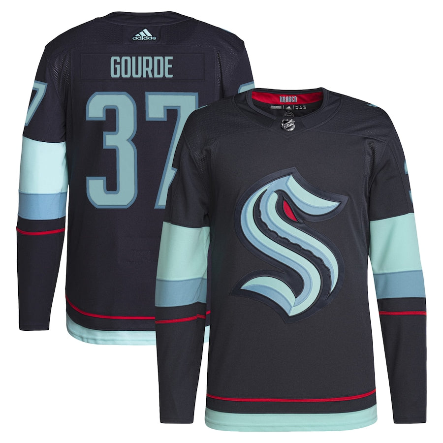 Men's Seattle Kraken Yanni Gourde  Deep Sea Blue Home Primegreen Authentic Pro Player - Jersey