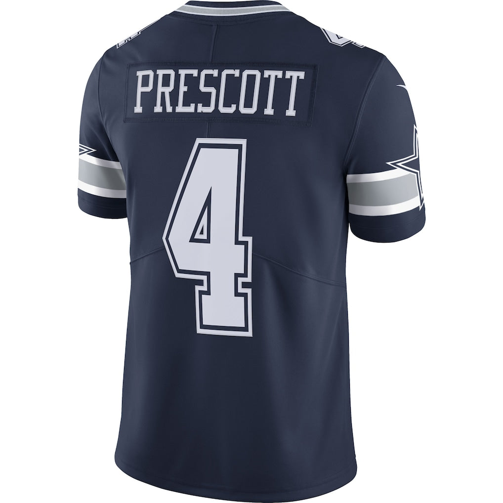 D.Cowboys #4 Dak Prescott Navy Vapor Limited Player Jersey