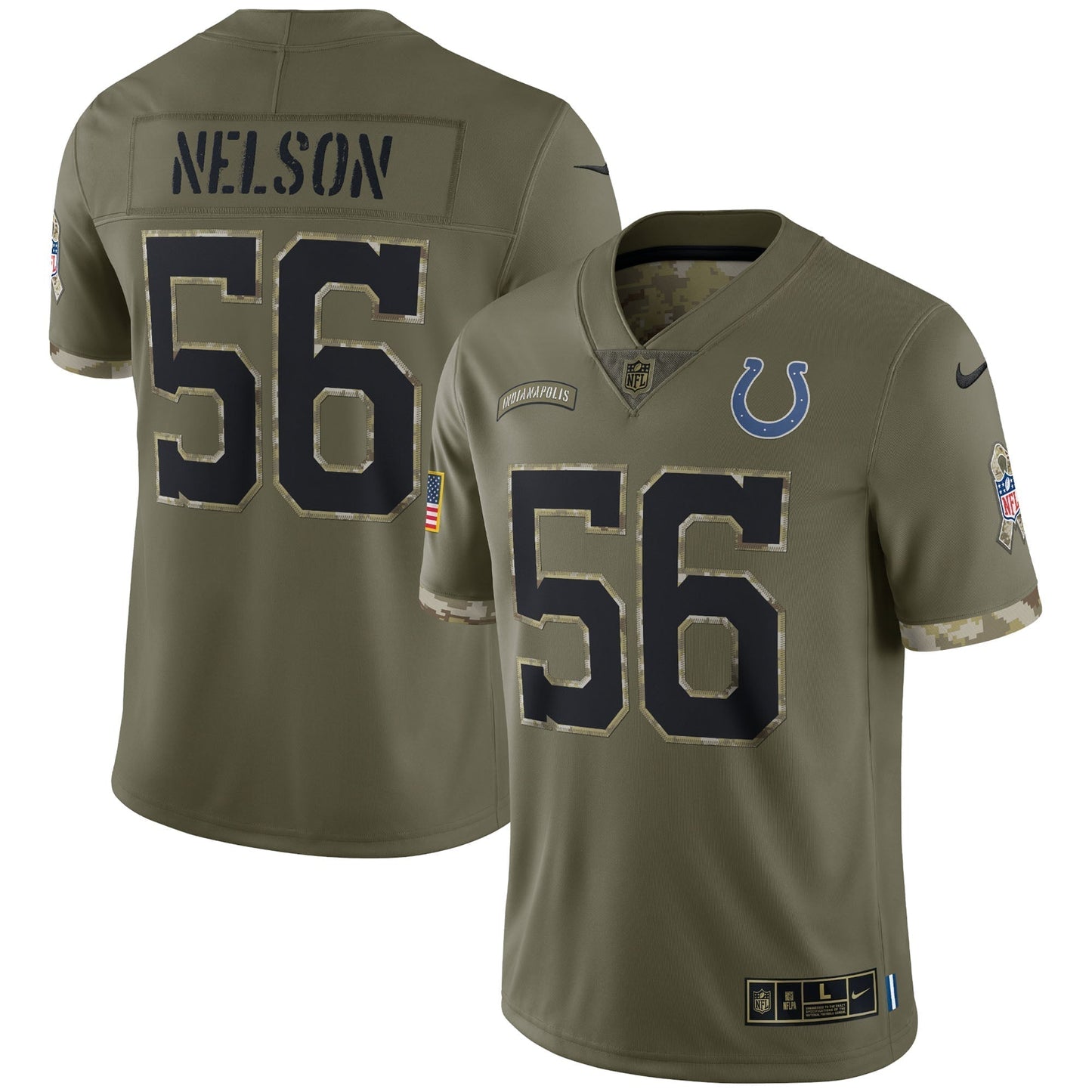 Quenton Nelson Indianapolis Colts  Salute To Service Limited Jersey - Olive