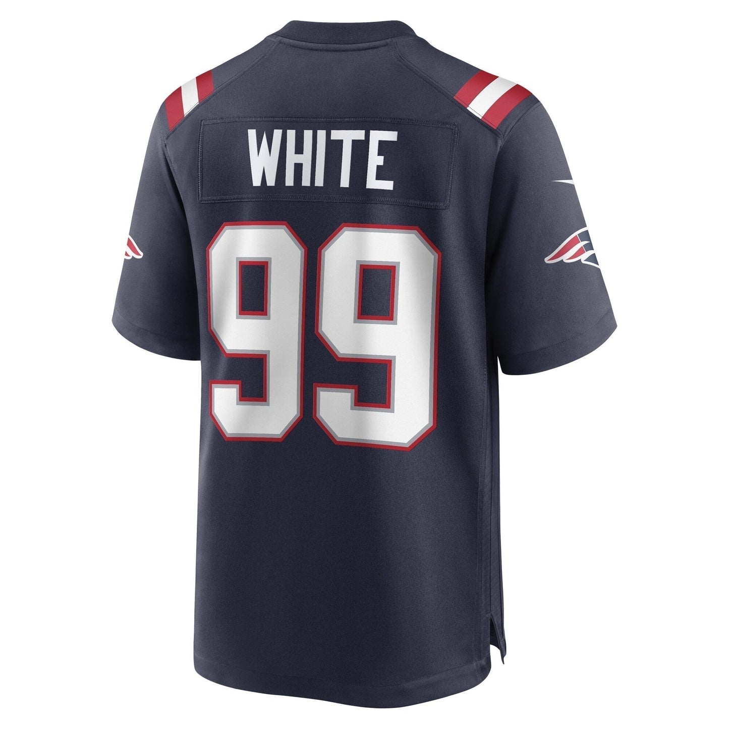 Keion White New England Patriots   Game Jersey - Navy