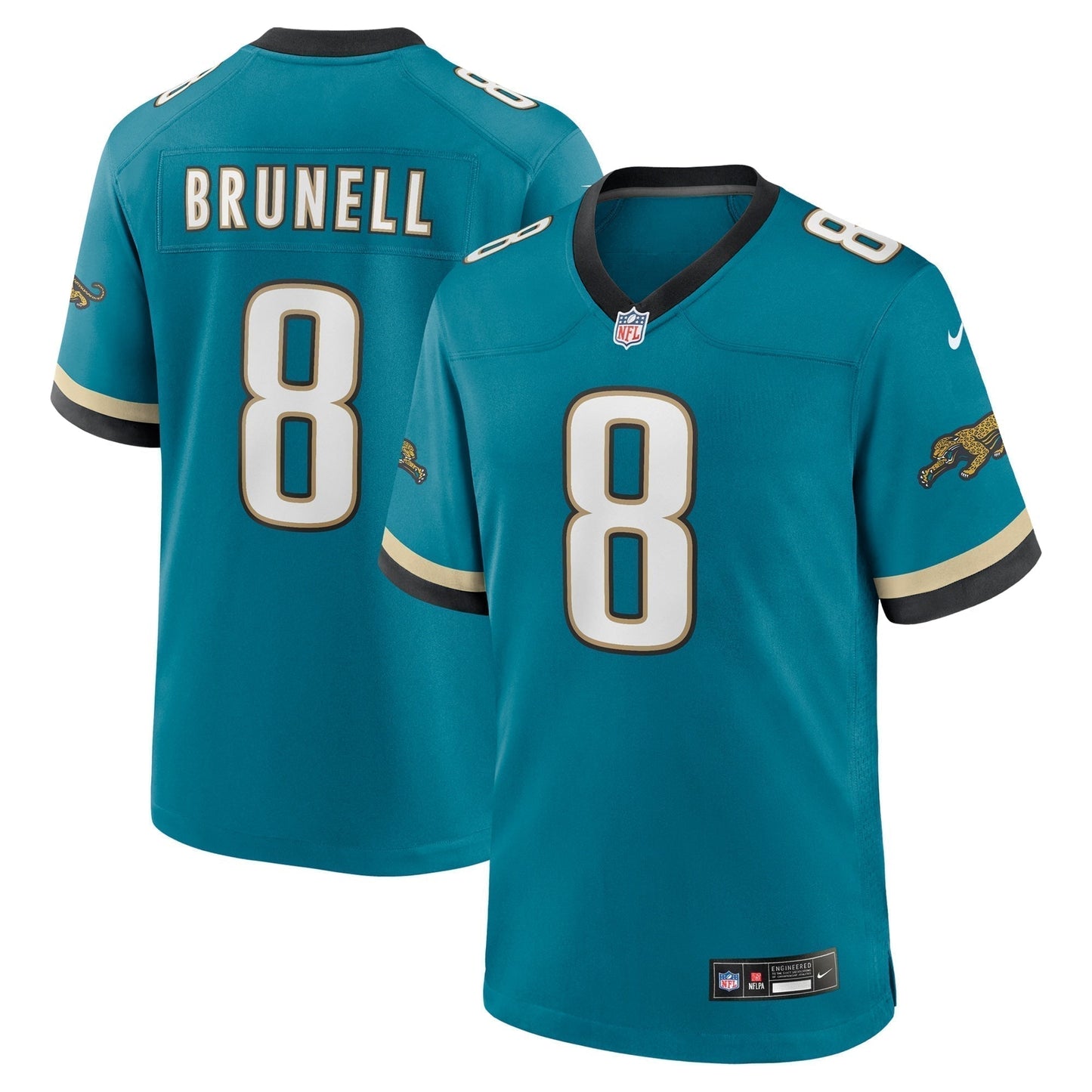 Mark Brunell Jacksonville Jaguars  Prowler Throwback Retired   Game Jersey - Teal