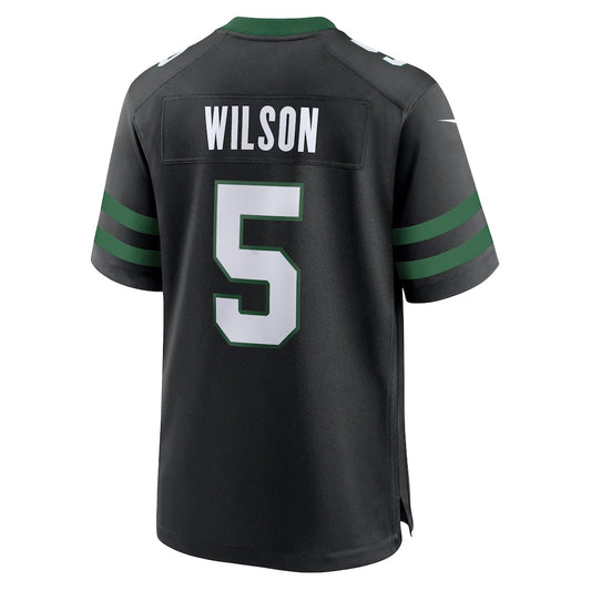 NY.Jets #5 Garrett Wilson Legacy Black Alternate Game Jersey