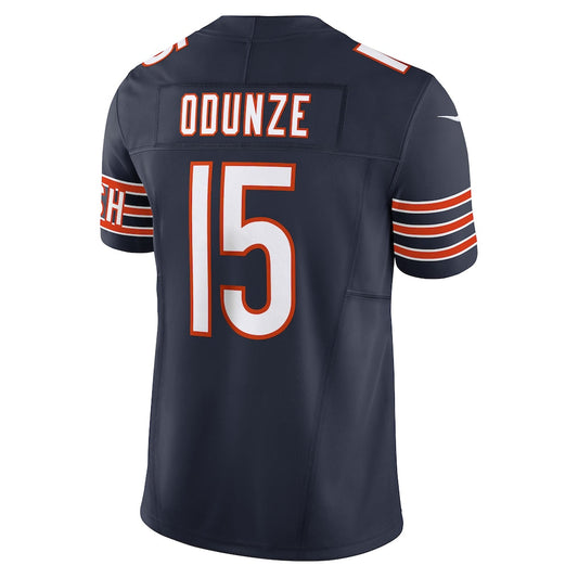 C.Bears #15 Rome Odunze Navy Vapor F.U.S.E. Limited Jersey