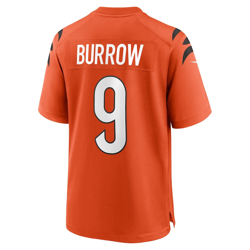 C.Bengals #9 Joe Burrow Orange Alternate Game Jersey