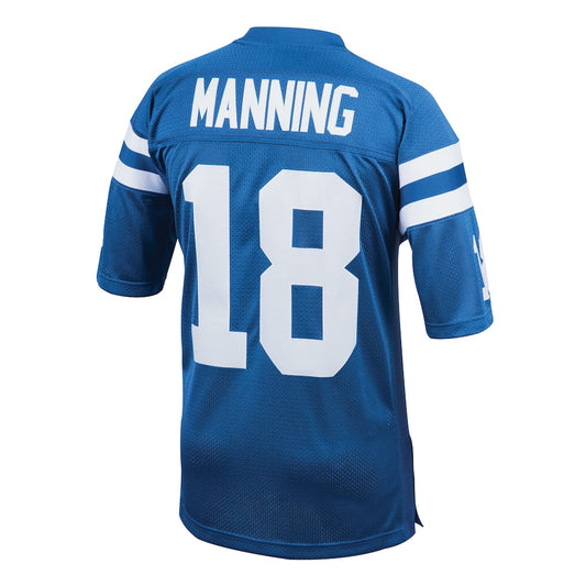 IN.Colts #18 Peyton Manning Mitchell & Ness Royal Authentic Throwback Retired Player Jersey