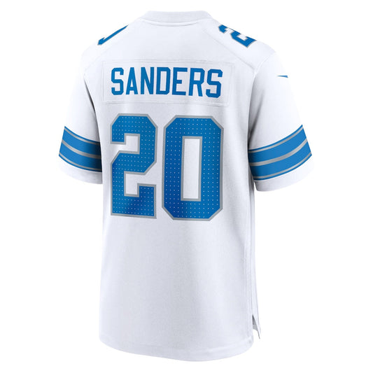D.Lions #20 Barry Sanders White Retired Player Game Jersey
