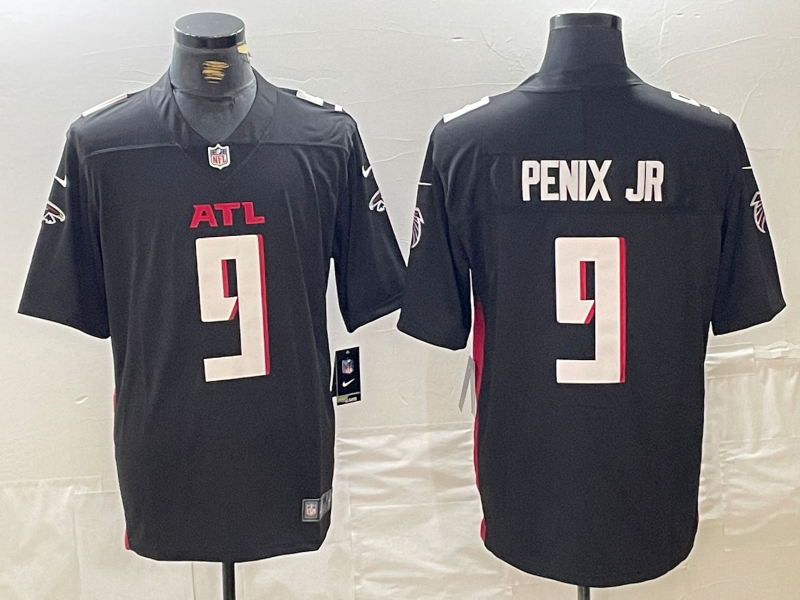 Men's Atlanta Falcons Michael Penix Jr. #9 Black 2024 NFL active First Round Pick Player Game Jerseys