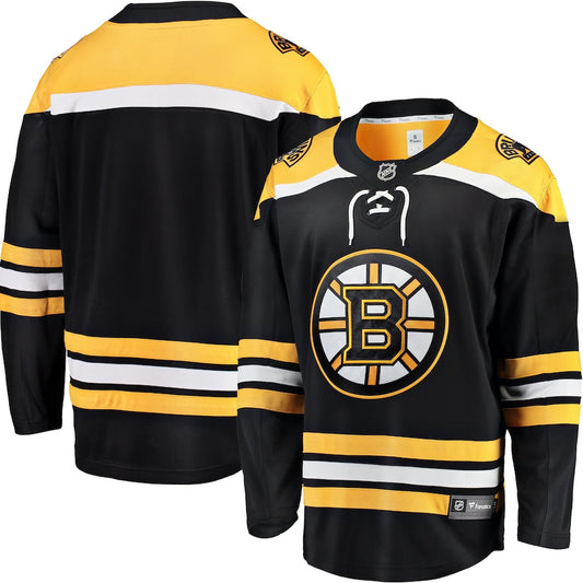 Custom Boston Bruins Breakaway Home Jersey - Black