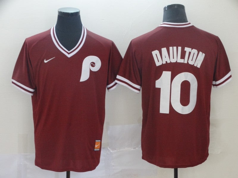 Men's Philadelphia Phillies J.T. Realmuto #10 Red Stitched Jersey1