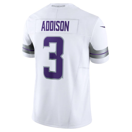 M.Vikings #3 Jordan Addison White Alternate Vapor F.U.S.E. Limited Jersey