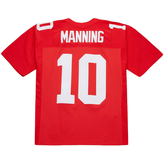 NY.Giants #10 Eli Manning Mitchell & Ness Red 2004 Team Legacy Retired Player Big & Tall Jersey