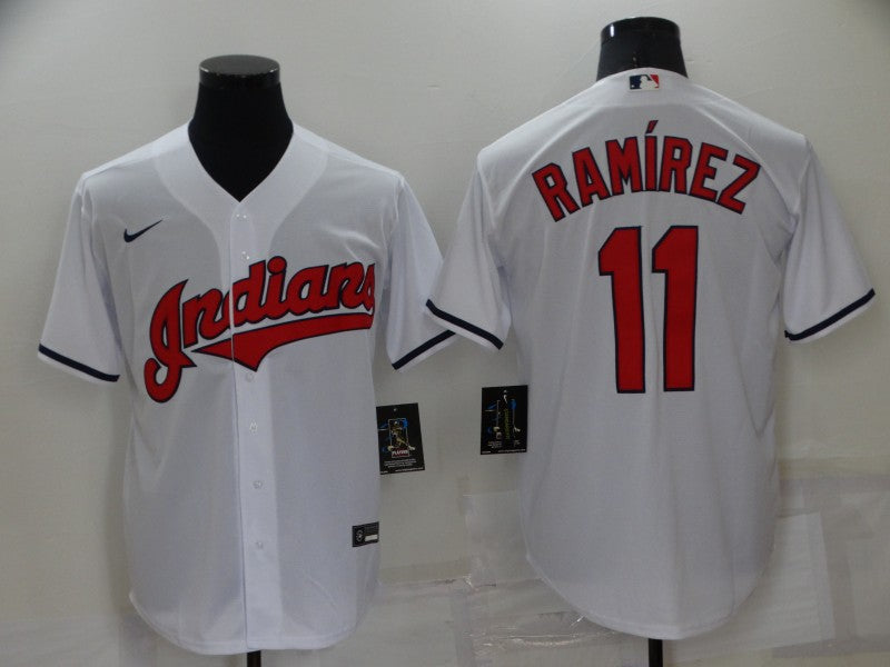 Men's Cleveland Guardians Jose Ramirez  White Replica Player Jersey