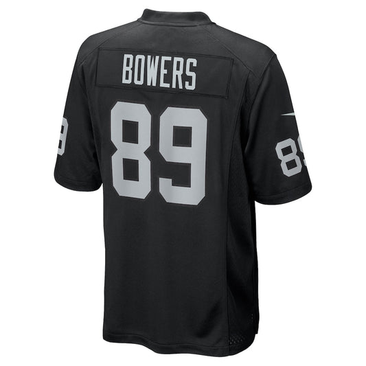 LV.Raiders #89 Brock Bowers Black Player Game Jersey