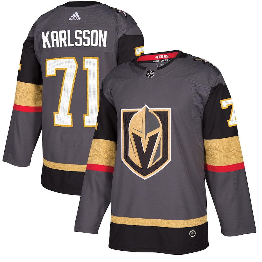Men's Vegas Golden Knights William Karlsson  Gray Alternate Authentic Player Jersey
