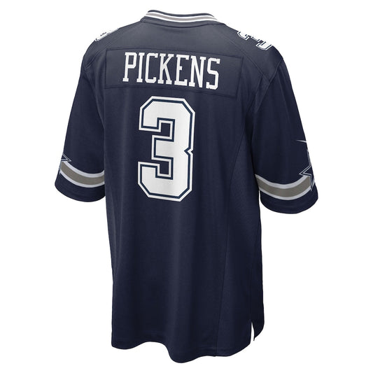 D.Cowboys #3 George Pickens Navy Game Jersey