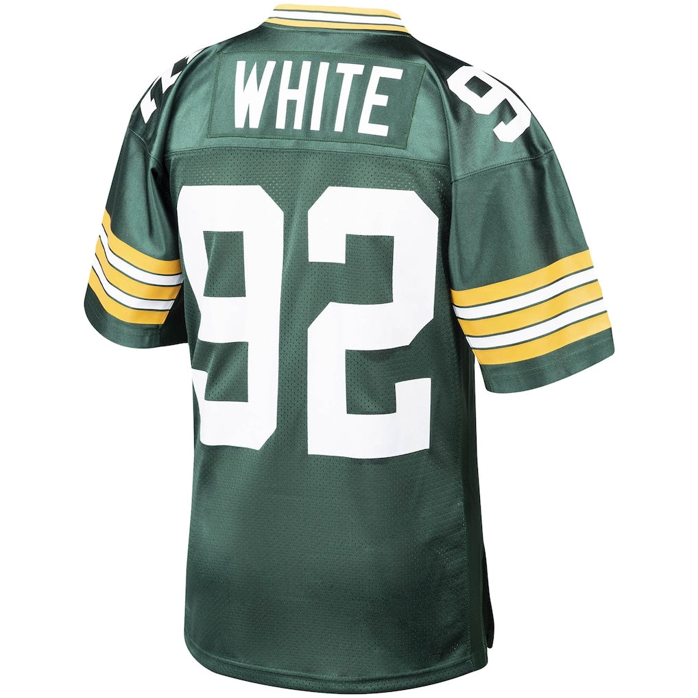 GB. Packers #92 Reggie White 1993 Mitchell & Ness Green Authentic Throwback Retired Player Jersey