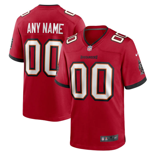 Red Tampa Bay Buccaneers Team Custom Game Jersey