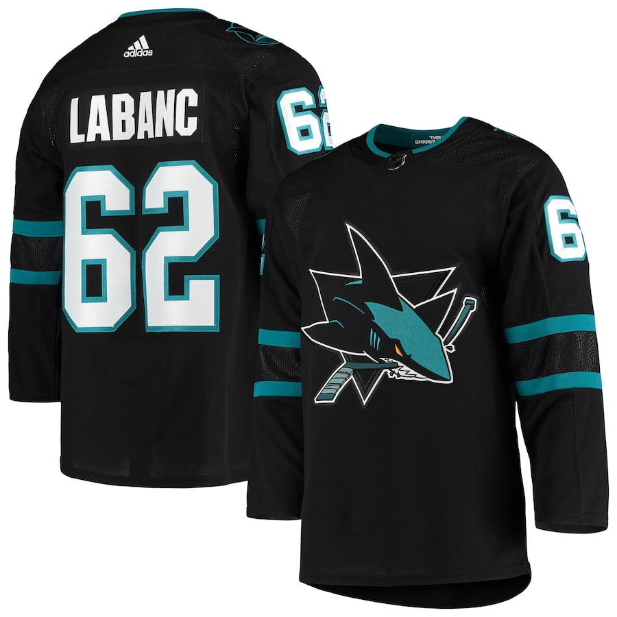 Men's San Jose Sharks Kevin Labanc  Black Alternate Authentic Jersey
