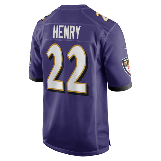 B.Ravens #22 Derrick Henry Purple Game Player Jersey