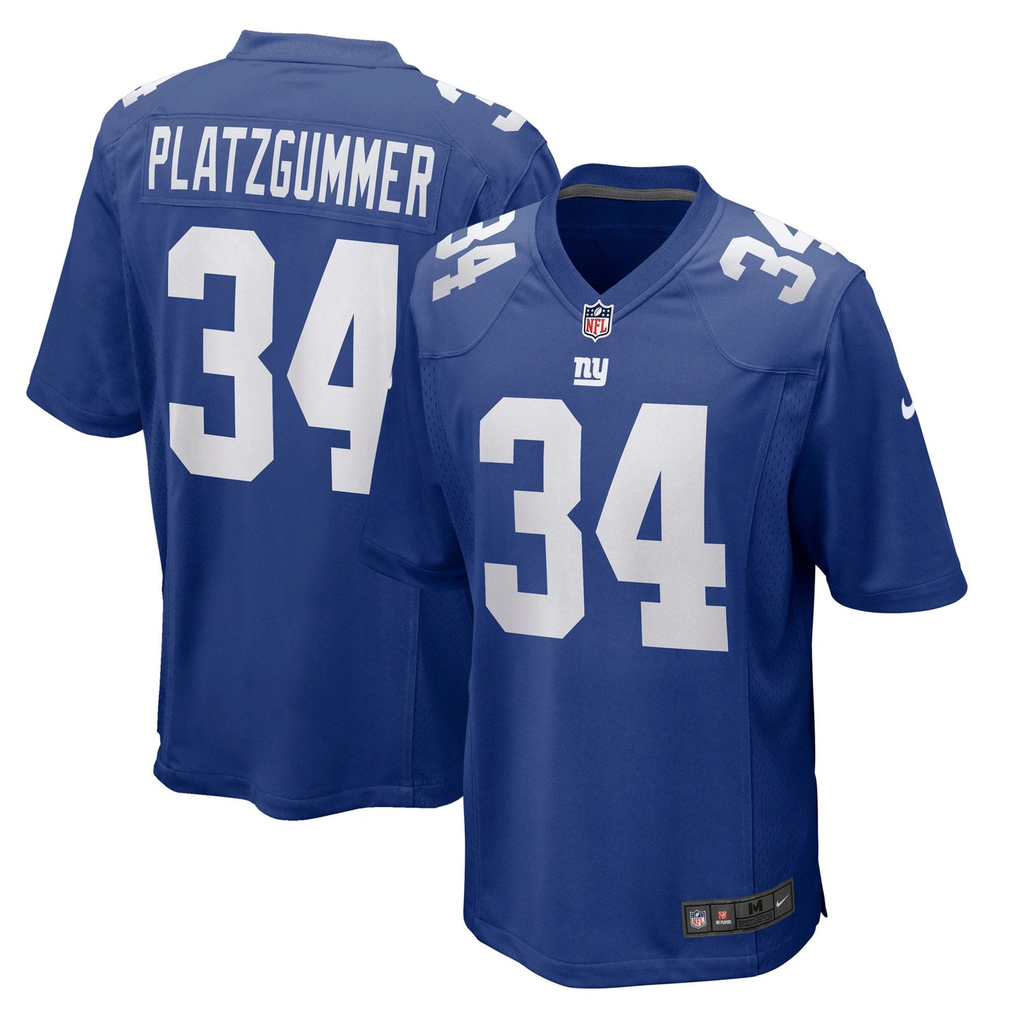 Sandro Platzgummer New York Giants  Game   Jersey - Royal