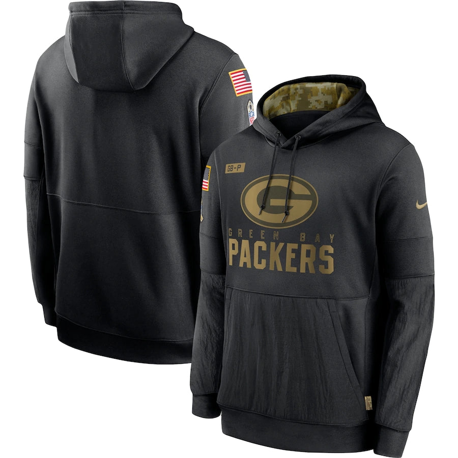 Men's Green Bay Packers 2020 Salute to Service Hoodie Black