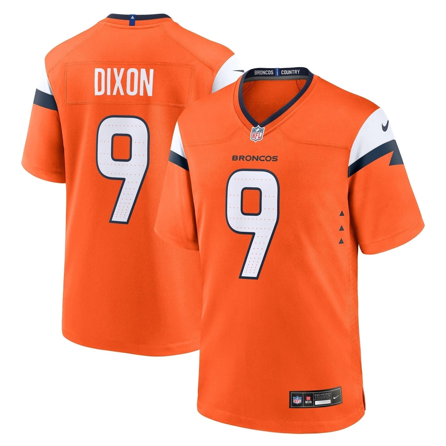 Riley Dixon Denver Broncos  Team Game Jersey -  Orange